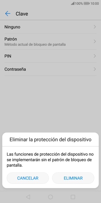 Pulsa ELIMINAR.