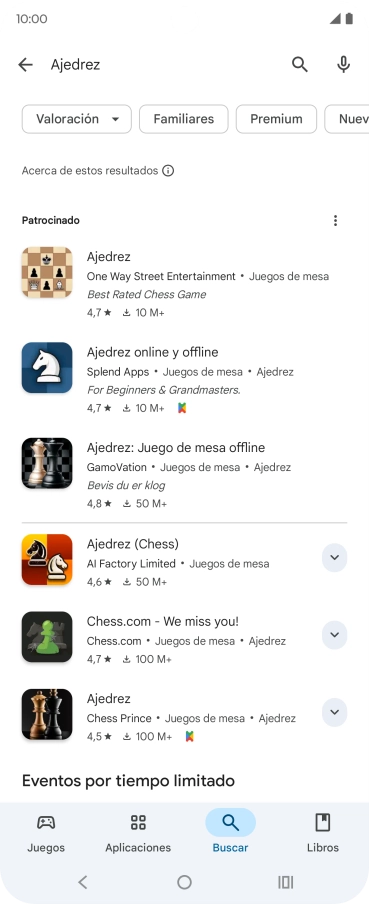 Pulsa la app deseada. Pulsa la app deseada.