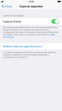 Pulsa Realizar copia de seguridad ahora y espera mientras se hace una copia de seguridad del contenido de la memoria del teléfono. Pulsa Realizar copia de seguridad ahora y espera mientras se hace una copia de seguridad del contenido de la memoria del teléfono.