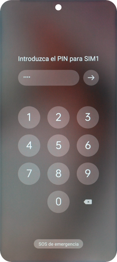 Si lo solicita el teléfono, introduce el código PIN y pulsa la flecha hacia la derecha. Si lo solicita el teléfono, introduce el código PIN y pulsa la flecha hacia la derecha.