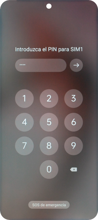 Si lo solicita el teléfono, introduce el código PIN y pulsa la flecha hacia la derecha. Si lo solicita el teléfono, introduce el código PIN y pulsa la flecha hacia la derecha.