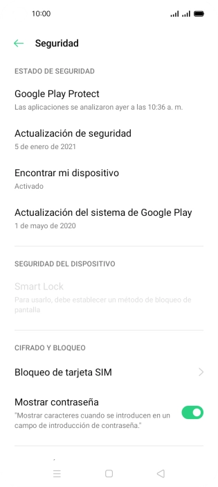 Pulsa Bloqueo de tarjeta SIM. Pulsa Bloqueo de tarjeta SIM.