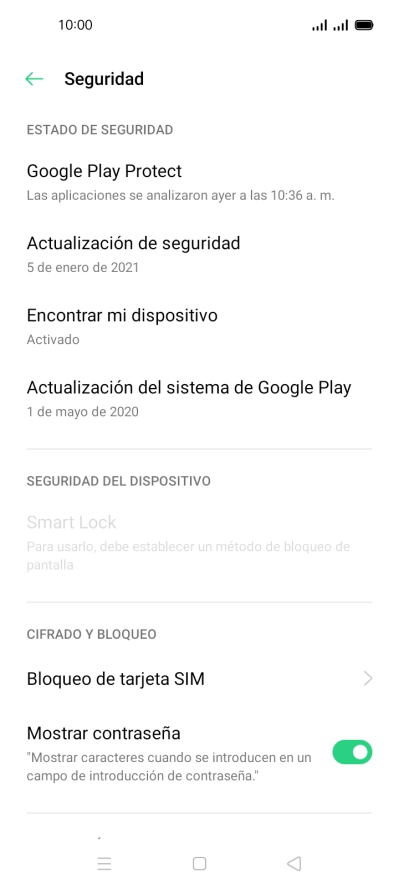 Pulsa Bloqueo de tarjeta SIM. Pulsa Bloqueo de tarjeta SIM.