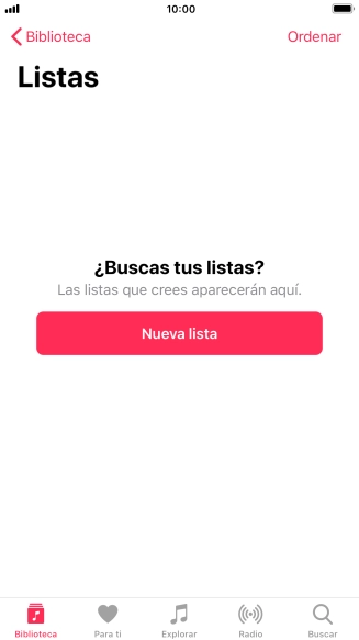 Pulsa Nueva lista. Pulsa Nueva lista.