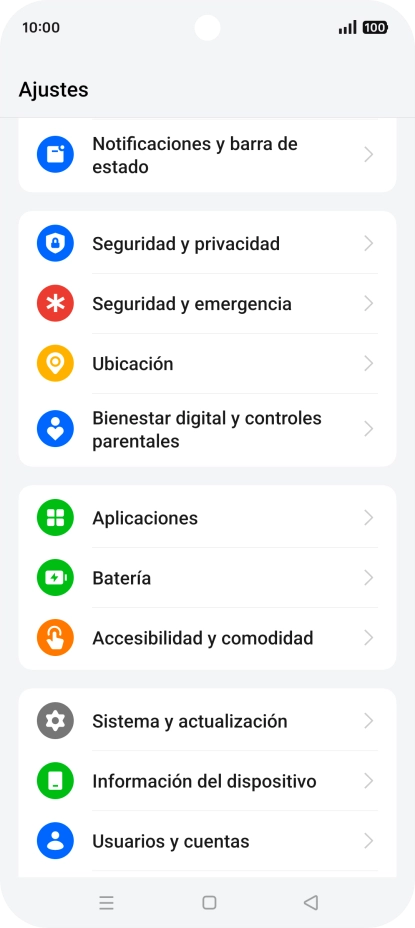 Pulsa Seguridad y privacidad. Pulsa Seguridad y privacidad.