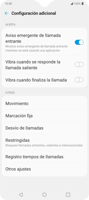 Pulsa Otros ajustes. Pulsa Otros ajustes.