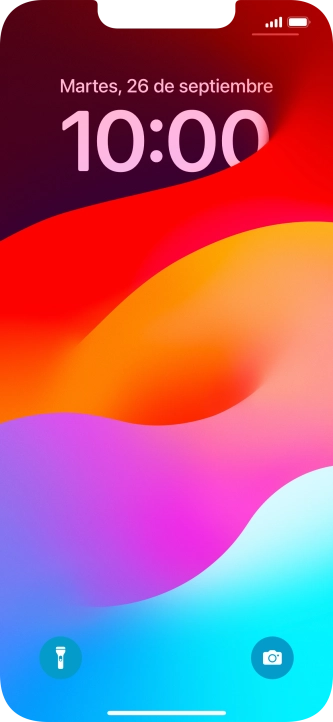 Pulsa en un lugar cualquiera de la pantalla de bloqueo y mantén la pulsación unos instantes. Pulsa en un lugar cualquiera de la pantalla de bloqueo y mantén la pulsación unos instantes.