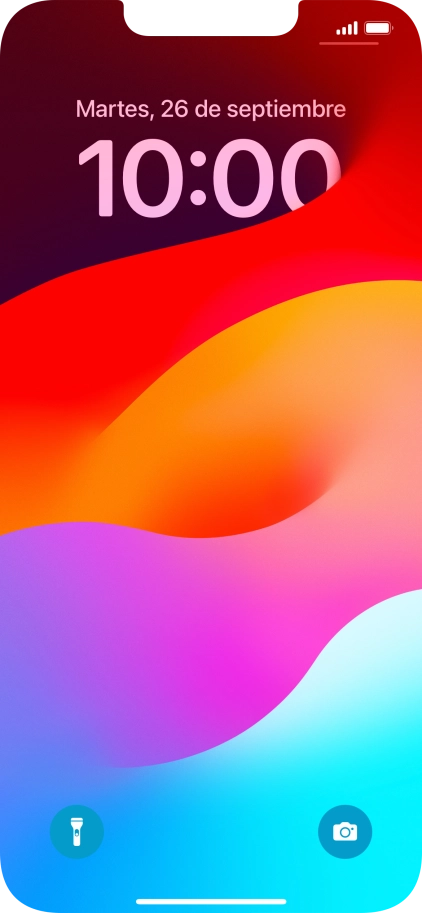 Pulsa en un lugar cualquiera de la pantalla de bloqueo y mantén la pulsación unos instantes. Pulsa en un lugar cualquiera de la pantalla de bloqueo y mantén la pulsación unos instantes.
