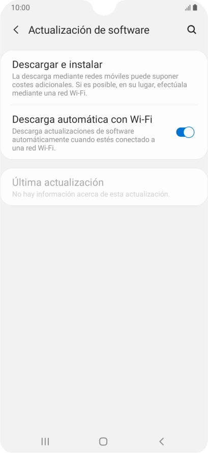 Pulsa Descargar e instalar. Si hay una versión de software nueva disponible, aparecerá ahora en la pantalla. Sigue las indicaciones de la pantalla para actualizar el software del teléfono. Pulsa Descargar e instalar. Si hay una versión de software nueva disponible, aparecerá ahora en la pantalla. Sigue las indicaciones de la pantalla para actualizar el software del teléfono.