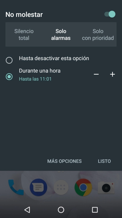Si activas la función, pulsa LISTO. Si activas la función, pulsa LISTO.