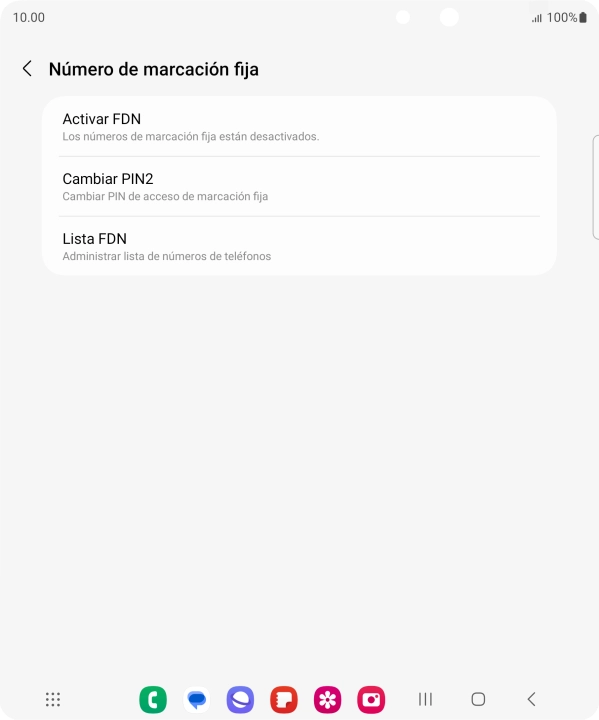 Pulsa Activar FDN.