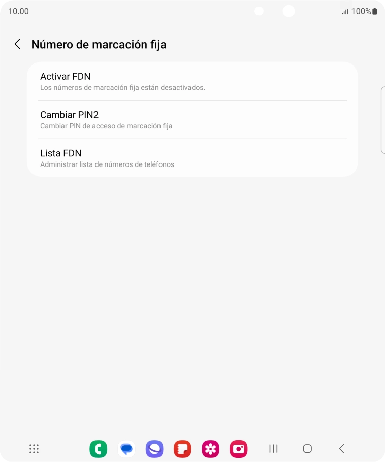 Pulsa Activar FDN.