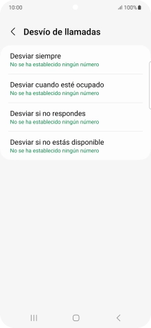 Pulsa el tipo de desvío deseado. Pulsa el tipo de desvío deseado.