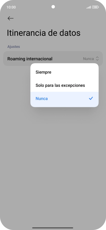Pulsa el ajuste deseado para activar o desactivar la función. Pulsa el ajuste deseado para activar o desactivar la función.