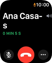 Pulsa el icono de finalizar para terminar la llamada y regresar a la pantalla de inicio. Pulsa el icono de finalizar para terminar la llamada y regresar a la pantalla de inicio.