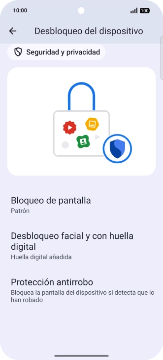 Pulsa Bloqueo de pantalla e introduce el código de seguridad extra que has creado anteriormente. Pulsa Bloqueo de pantalla e introduce el código de seguridad extra que has creado anteriormente.