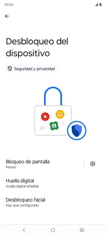Pulsa Bloqueo de pantalla e introduce el código de seguridad extra que has creado anteriormente. Pulsa Bloqueo de pantalla e introduce el código de seguridad extra que has creado anteriormente.