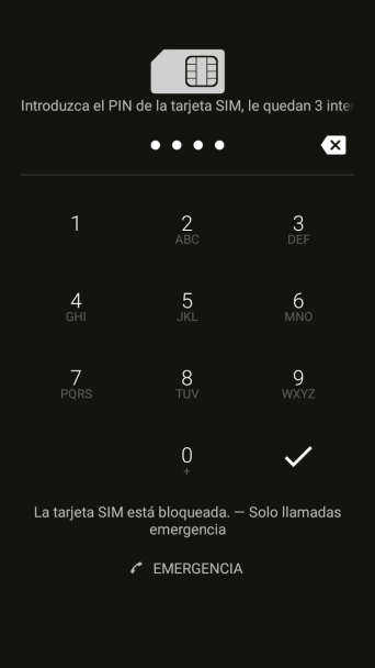 Si lo solicita el teléfono, introduce el código PIN y pulsa el icono de aceptar. Si lo solicita el teléfono, introduce el código PIN y pulsa el icono de aceptar.