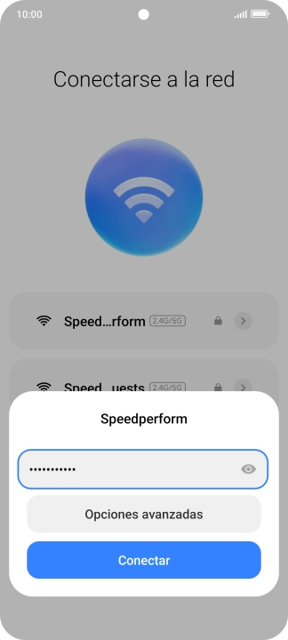 Introduce la contraseña de la red wifi y pulsa Conectar. Introduce la contraseña de la red wifi y pulsa Conectar.