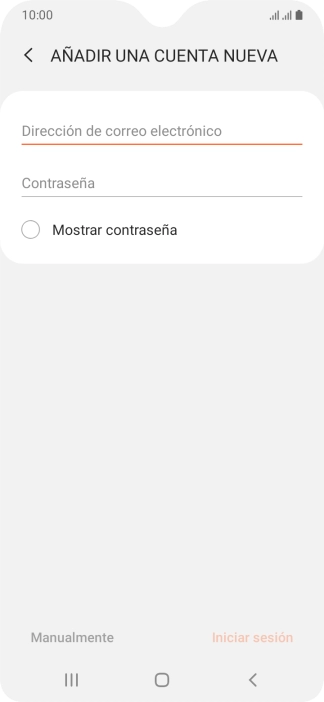 Pulsa Dirección de correo electrónico e introduce tu dirección de correo electrónico. Pulsa Dirección de correo electrónico e introduce tu dirección de correo electrónico.