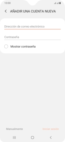 Pulsa Dirección de correo electrónico e introduce tu dirección de correo electrónico. Pulsa Dirección de correo electrónico e introduce tu dirección de correo electrónico.
