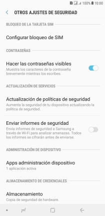Pulsa Configurar bloqueo de SIM. Pulsa Configurar bloqueo de SIM.