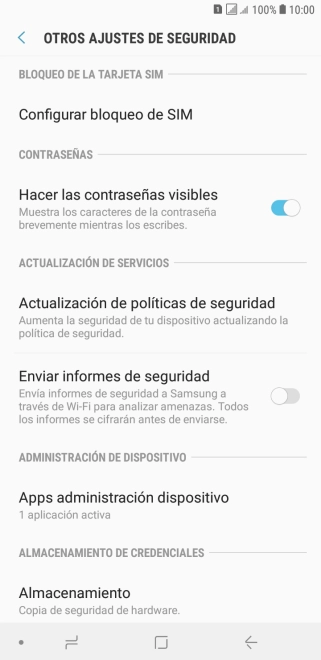 Pulsa Configurar bloqueo de SIM. Pulsa Configurar bloqueo de SIM.