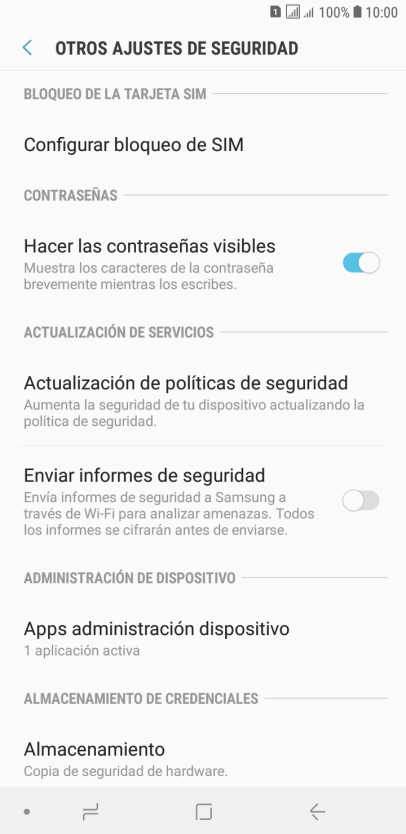 Pulsa Configurar bloqueo de SIM. Pulsa Configurar bloqueo de SIM.
