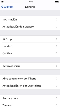 Pulsa Actualización en segundo plano. Pulsa Actualización en segundo plano.