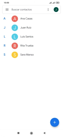 Pulsa el icono de nuevo contacto. Pulsa el icono de nuevo contacto.