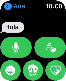 Pulsa el icono de micrófono y sigue las indicaciones de la pantalla para grabar y enviar el mensaje. Pulsa el icono de micrófono y sigue las indicaciones de la pantalla para grabar y enviar el mensaje.