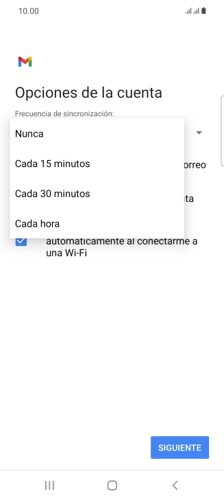 Pulsa el ajuste deseado. Pulsa el ajuste deseado.