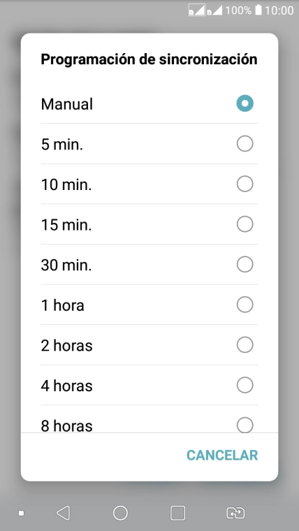 Pulsa el ajuste deseado. Pulsa el ajuste deseado.