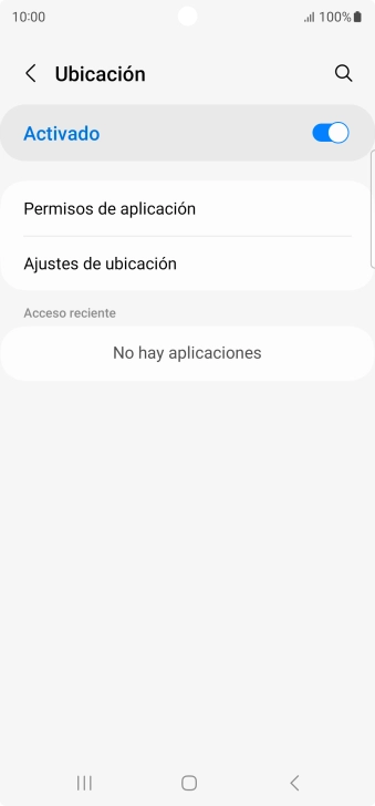 Pulsa Permisos de aplicación. Pulsa Permisos de aplicación.