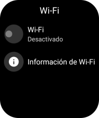 Pulsa Wi-Fi para activar la función. Pulsa Wi-Fi para activar la función.