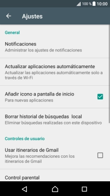 Pulsa Actualizar aplicaciones automáticamente.