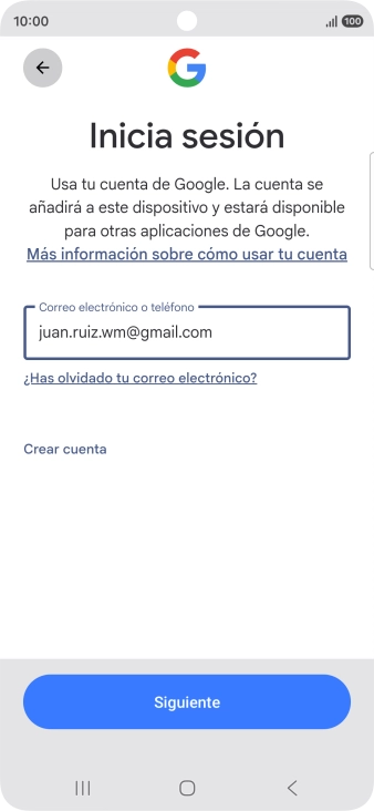 Pulsa Siguiente.