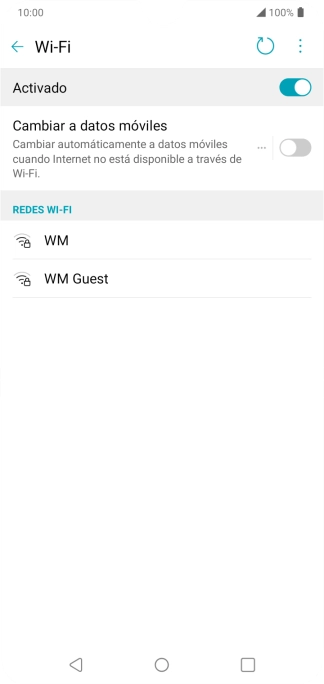 Pulsa la red wifi deseada.
