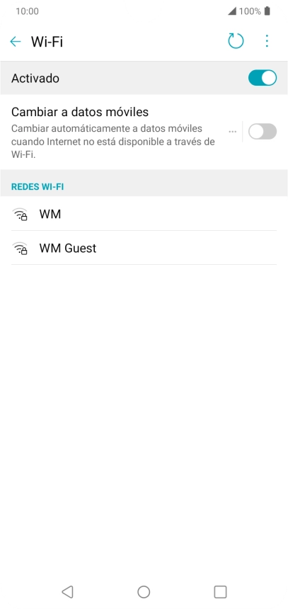 Pulsa la red wifi deseada.