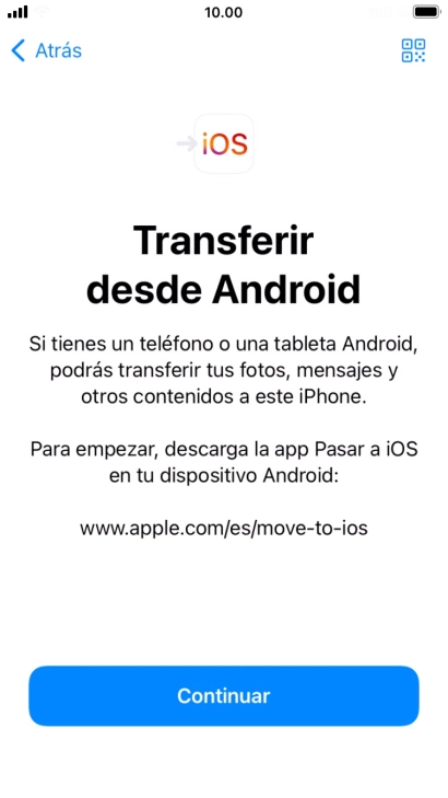 Para transferir contenido a tu teléfono, tienes que haber instalado la app Para transferir contenido a tu teléfono, tienes que haber instalado la app