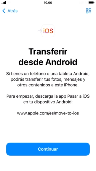 Para transferir contenido a tu teléfono, tienes que haber instalado la app Para transferir contenido a tu teléfono, tienes que haber instalado la app
