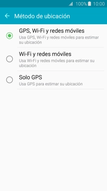 Si seleccionas GPS, Wi-Fi y redes móviles, el teléfono podrá encontrar tu posición exacta con ayuda de los satélites GPS, la red móvil y una red wifi cercana. El GPS por satélite requiere vista libre al cielo.