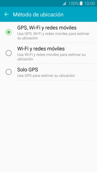 Si seleccionas GPS, Wi-Fi y redes móviles, el teléfono podrá encontrar tu posición exacta con ayuda de los satélites GPS, la red móvil y una red wifi cercana. El GPS por satélite requiere vista libre al cielo.