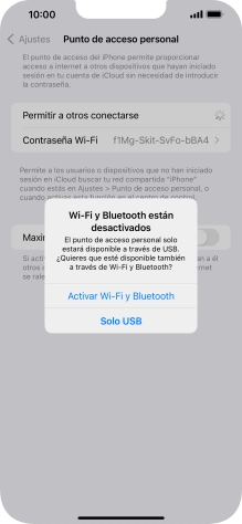 Si el wifi está desactivado, pulsa Activar Wi-Fi y Bluetooth.