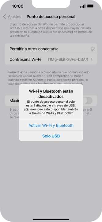 Si el wifi está desactivado, pulsa Activar Wi-Fi y Bluetooth.