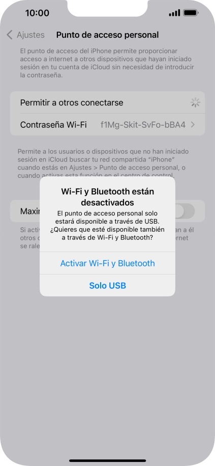 Si el wifi está desactivado, pulsa Activar Wi-Fi y Bluetooth.