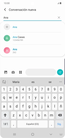 Pulsa el contacto deseado. Pulsa el contacto deseado.