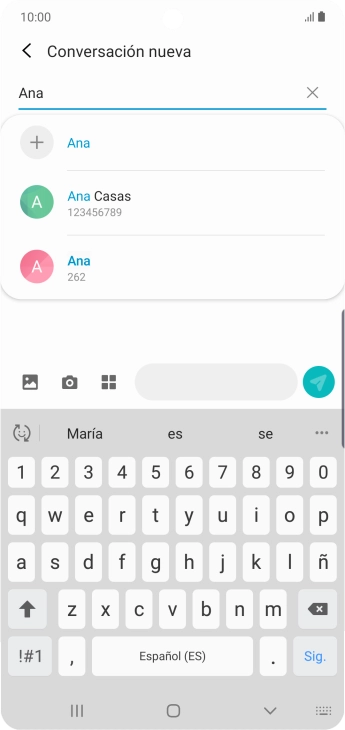 Pulsa el contacto deseado. Pulsa el contacto deseado.