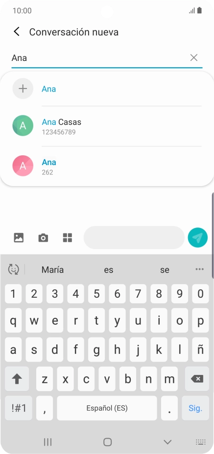 Pulsa el contacto deseado. Pulsa el contacto deseado.