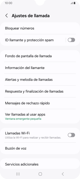 Pulsa Servicios adicionales. Pulsa Servicios adicionales.